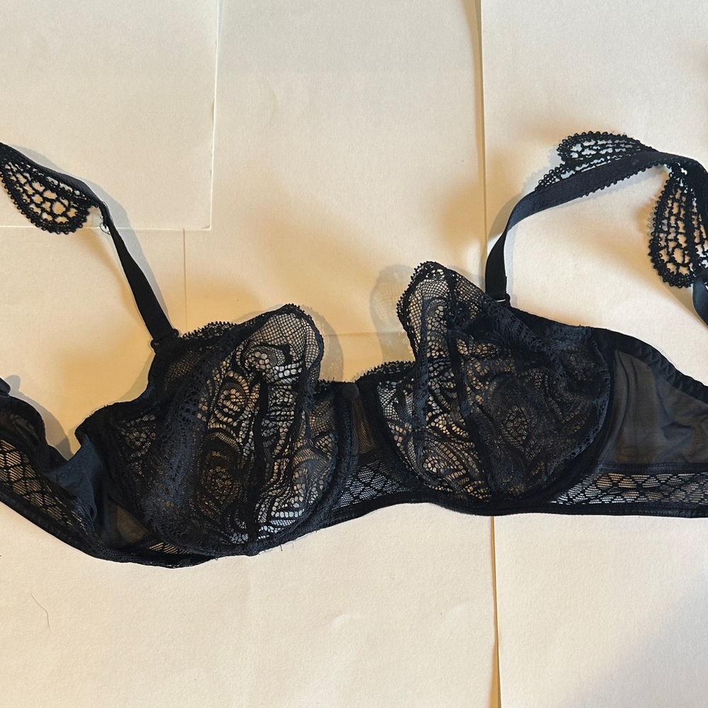 Simone Perele Black Lace Underwire Bra